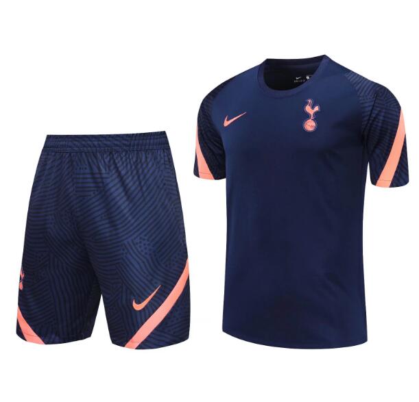 Tottenham Hotspur Navy SS Training Kits Shorts Pants with Shirt 2020/21